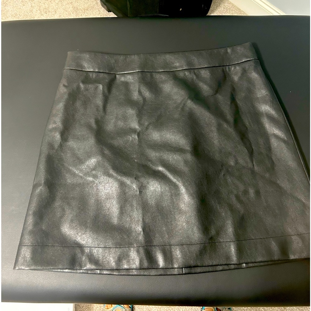 JCrew Vegan leather mini skirt Sz 16